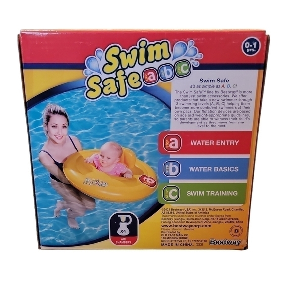Float Swim Safe Double Ring Baby Seat ages 0-1 - Picture 6 of 7